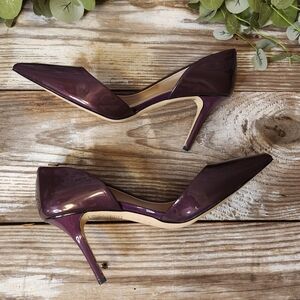 White House Black Market Ella Empire Plum Pumps Pointed Toe Heels Size 8.5
